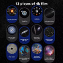 Proyector LED de Vía Láctea con rotación libre, lámpara de proyección de cielo estrellado nocturno, 13 patrones ajustables, luz decorativa USB para dormitorio