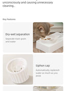 Pet Bowl 15 Degrees Tilt to Protect Cervical Vertebrae Dog Food Bowl Automatic Drinking Feeder Pet Feeding Supplies