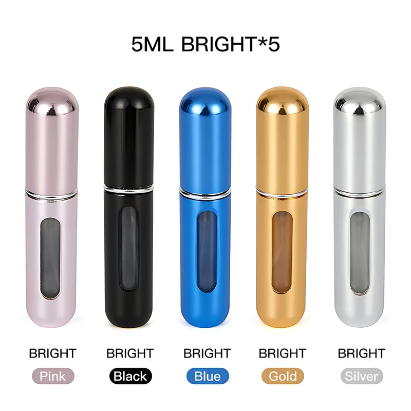 Perfume Bottle Portable Refillable Perfume Bottle with Spray Cosmetic Containers Atomizer for Travel Random Color Wholesale