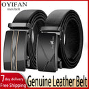 OYIFAN Men Belt Genuine Leather Belt for men Automatic belts Adjustable waistband Business belts 허리띠