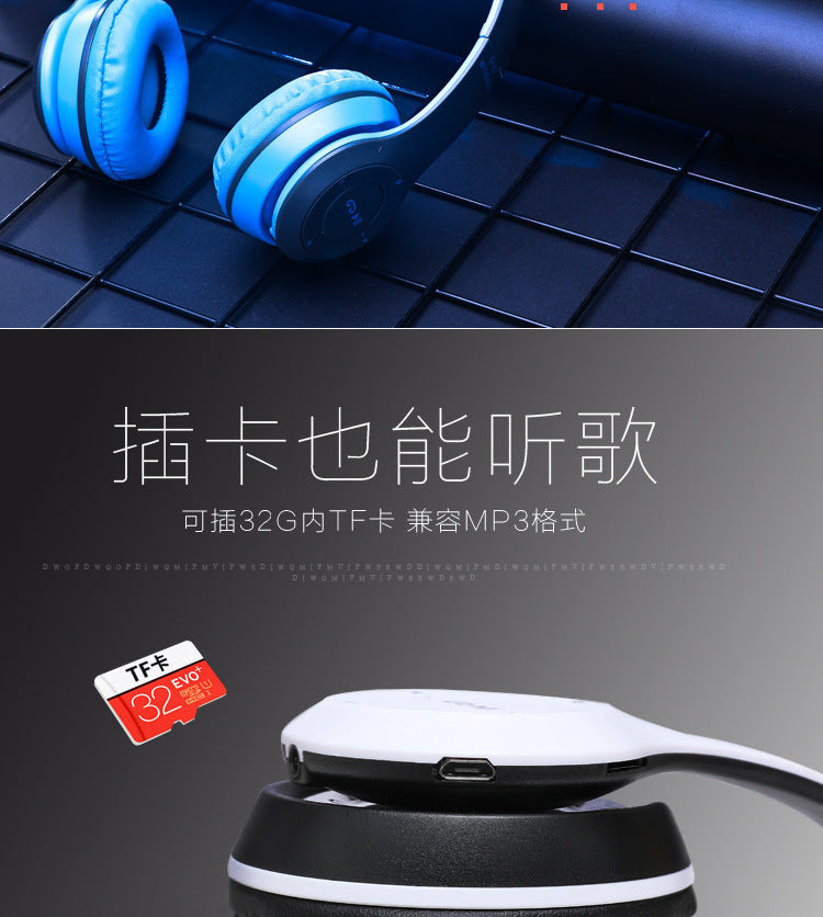 Auriculares estéreo P47 5,0 auriculares Bluetooth serie plegable auriculares inalámbricos para juegos deportivos para iPhone XiaoMi