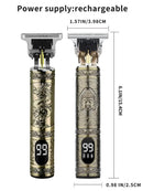 Cortadora de pelo eléctrica T9 LCD, cabezal de afeitado de aceite, máquina de