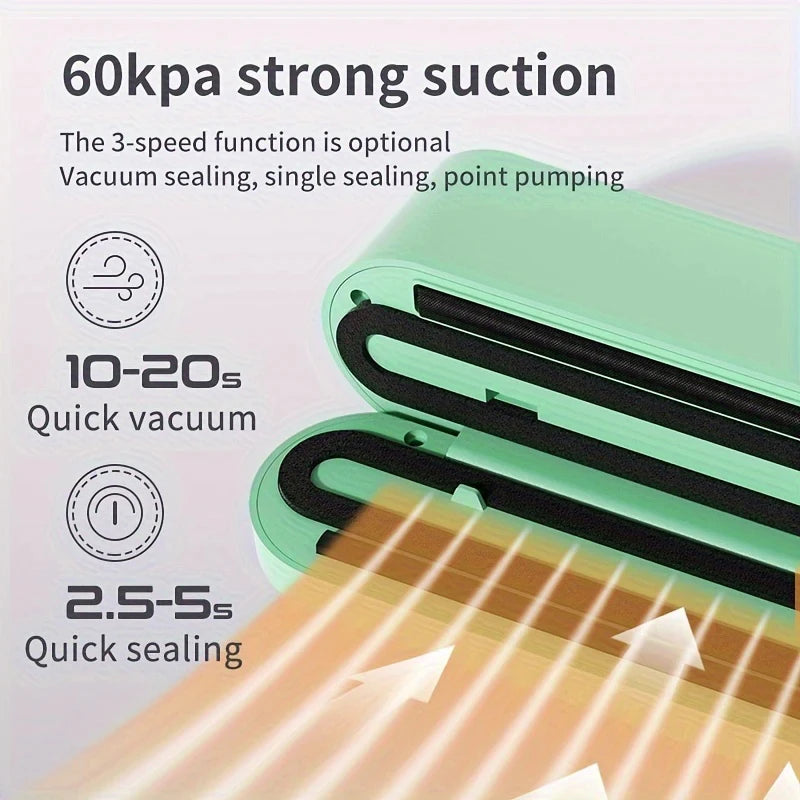 Mini Selador a Vácuo Sem Fios Portátil