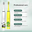 Children Electric Toothbrush Cartoon Kids With Replacement Head Ultrasonic  IPX7 Waterproof Rechargeable Sonic Toothbrush