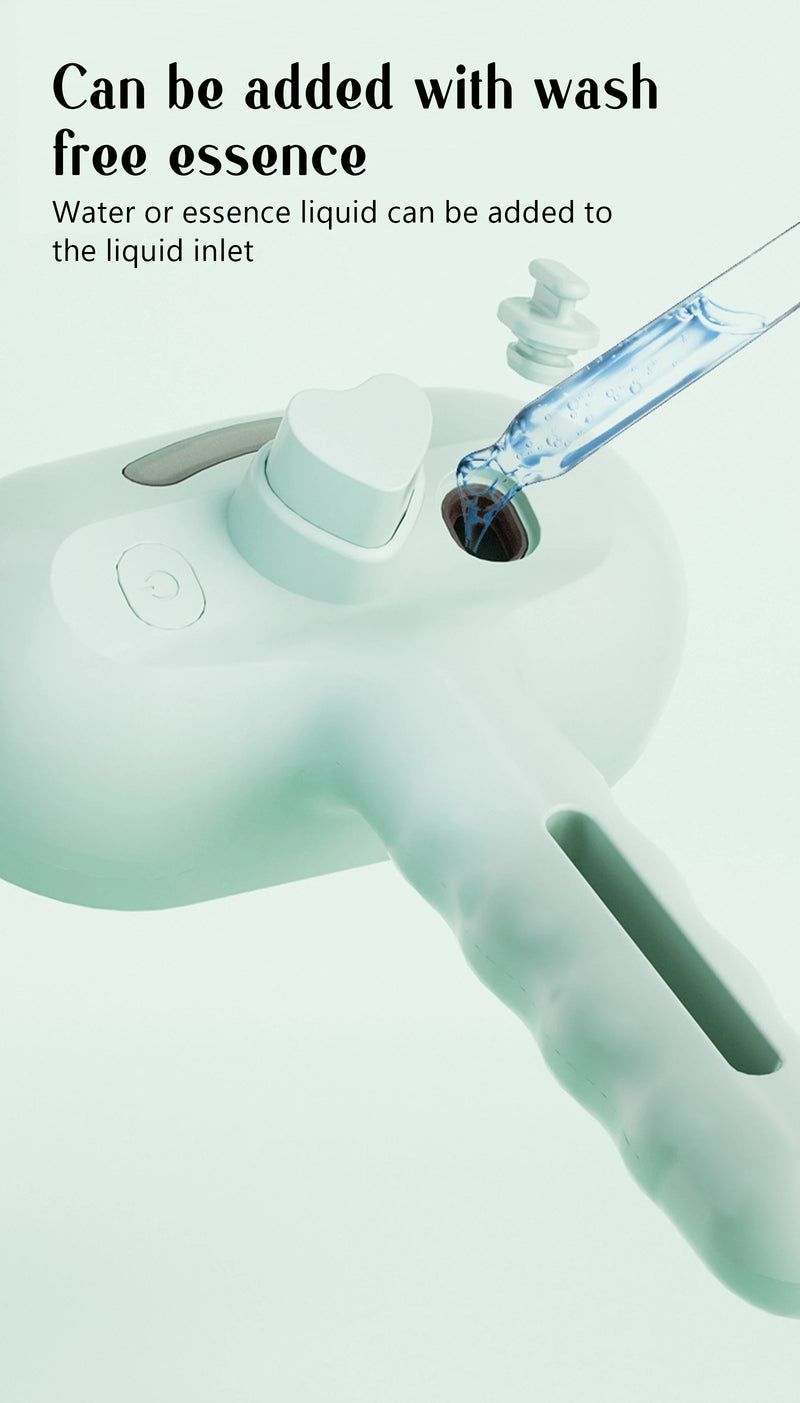 Peine de vapor para perros, cepillo de masaje para mascotas, carga USB, cabeza redonda segura, pulverizador de dientes suaves, peine de depilación Universal para gatos y perros