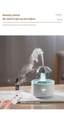 Humidificador de aire con forma de paraguas y gotas de agua, creativo, con luz de colores, difusor de aceites esenciales aromáticos y aromaterapia