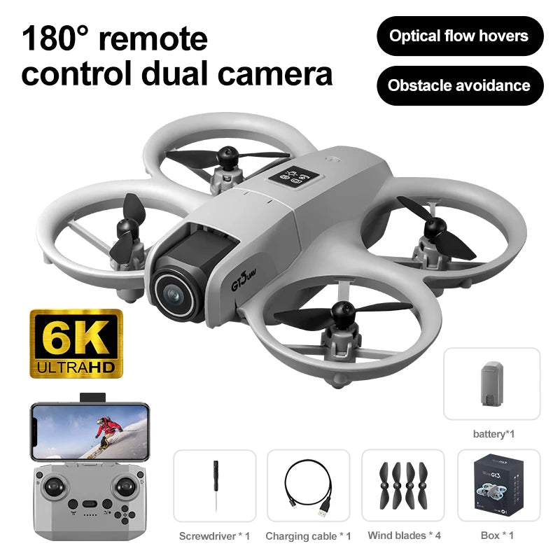 2025 GT3 RC Drone 8K 5G profesional HD fotografía aérea evitación de obstáculos Control remoto avión Cámara Dual Quadcopter juguete
