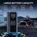 YIJU-bomba de aire recargable para coche, Inflador de neumáticos, compresor portátil, Inflador de neumáticos de coche inalámbrico Digital para bolas de bicicleta y motocicleta