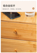 Mesita de noche de bambú, mesa de té, gabinete de almacenamiento lateral creat