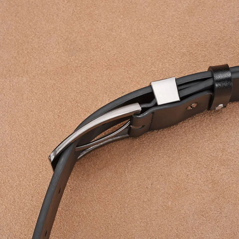 Genuine Leather For Men's High Quality Buckle Jeans Cowskin Casual Belts Business Cowboy Waistband Male Fashion Designer 2024New