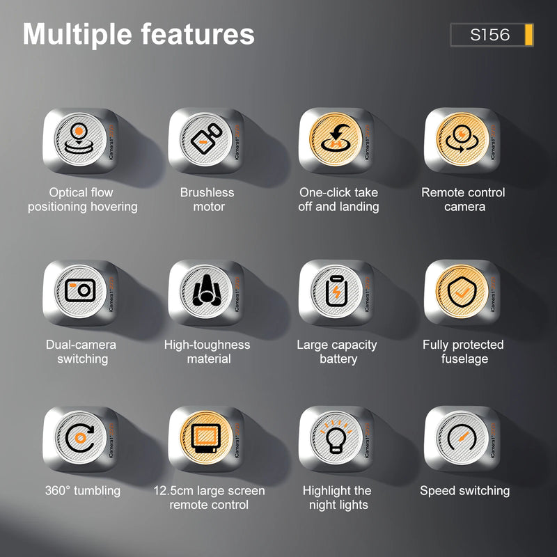 NOVO Drone RC S156 2.4G 5G WIFI Profissional 8K Fotografia Aérea Controle Remoto Aeronave HD Câmera Dupla