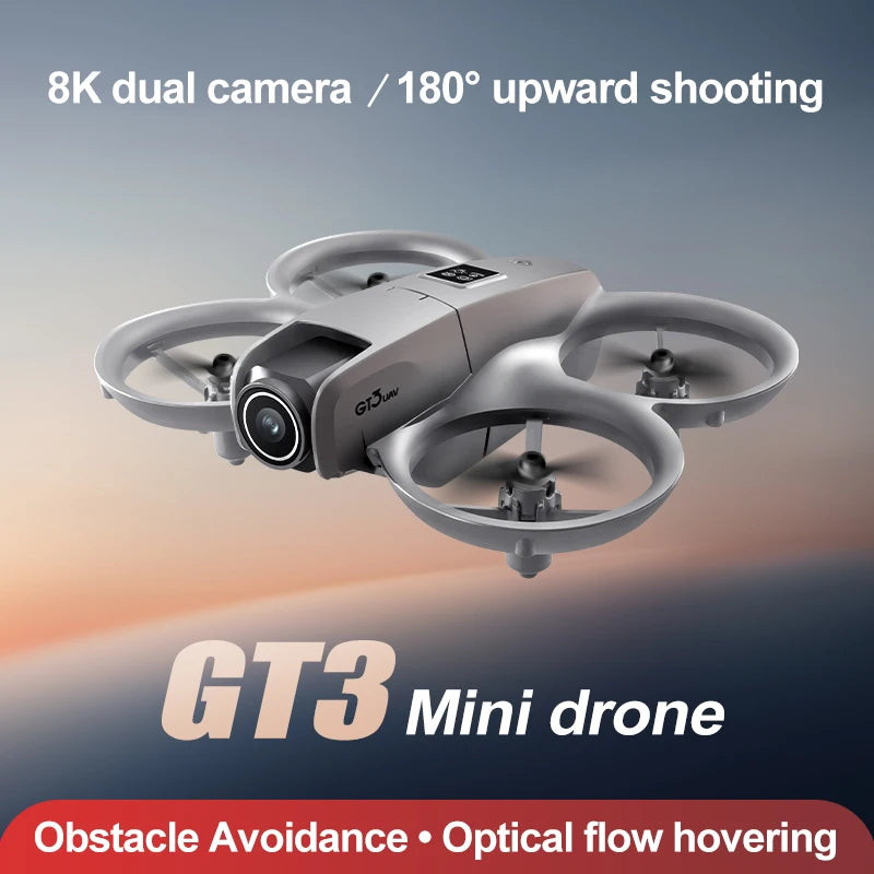 2025 GT3 RC Drone 8K 5G profesional HD fotografía aérea evitación de obstáculos Control remoto avión Cámara Dual Quadcopter juguete