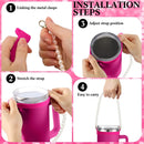 3 uds accesorios para taza Stanley 1 Uds. Tapa de cubierta de paja con lazo de 1