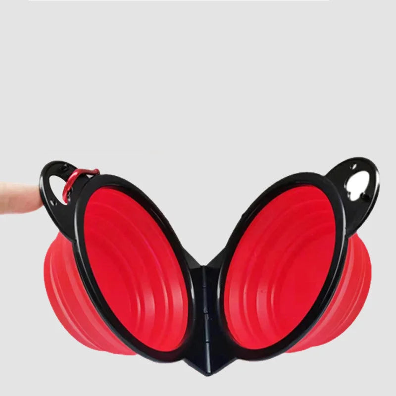 2 em 1 para cães, prato portátil de viagem para água e comida