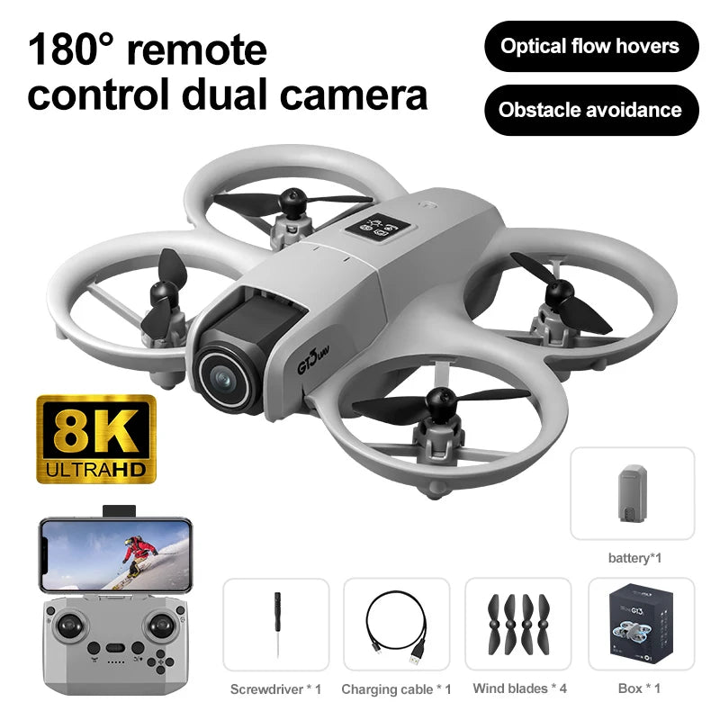 2025 GT3 RC Drone 8K 5G profesional HD fotografía aérea evitación de obstáculos Control remoto avión Cámara Dual Quadcopter juguete
