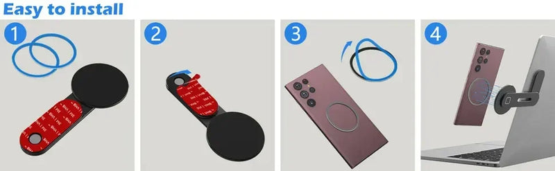 Soporte magnético para teléfono portátil, Monitor de ordenador, teléfono móvil lateral delgado y plegable para iPhone 14 13 12 Series, funda y todos los teléfonos, 2024