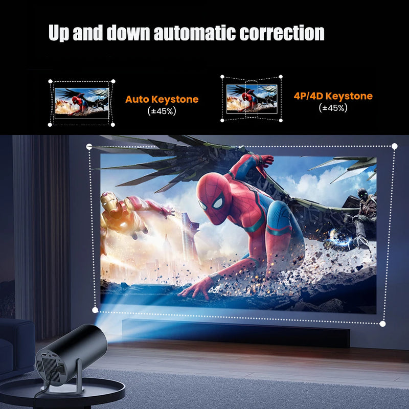 New HY300 Pro plus Projector 4k Android 1280*720P Dual Wifi  Video  Portable Outdoor home hd led proyector cine en casa pro