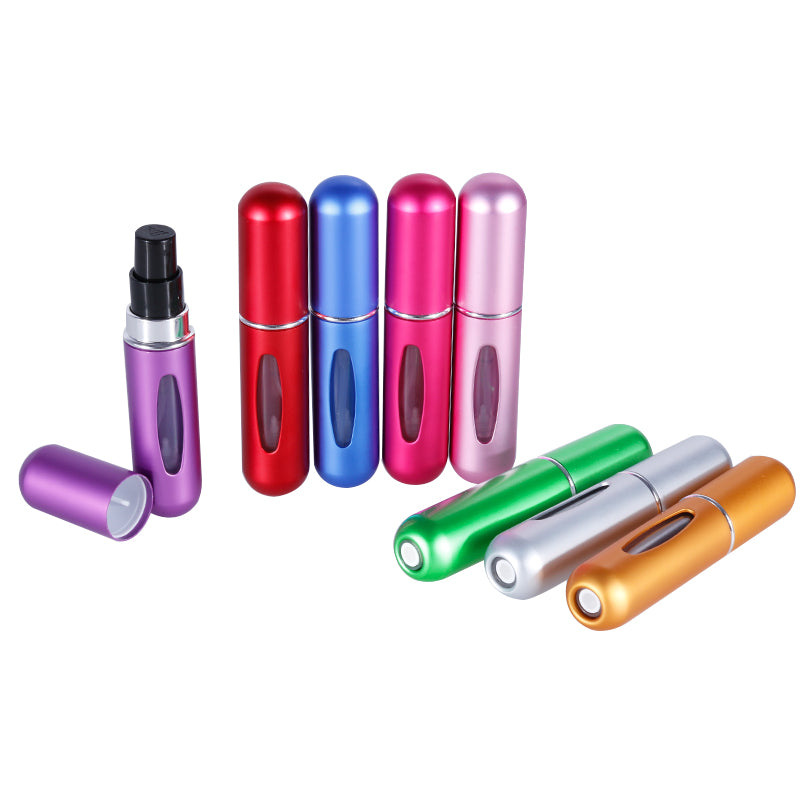 Perfume Bottle Portable Refillable Perfume Bottle with Spray Cosmetic Containers Atomizer for Travel Random Color Wholesale