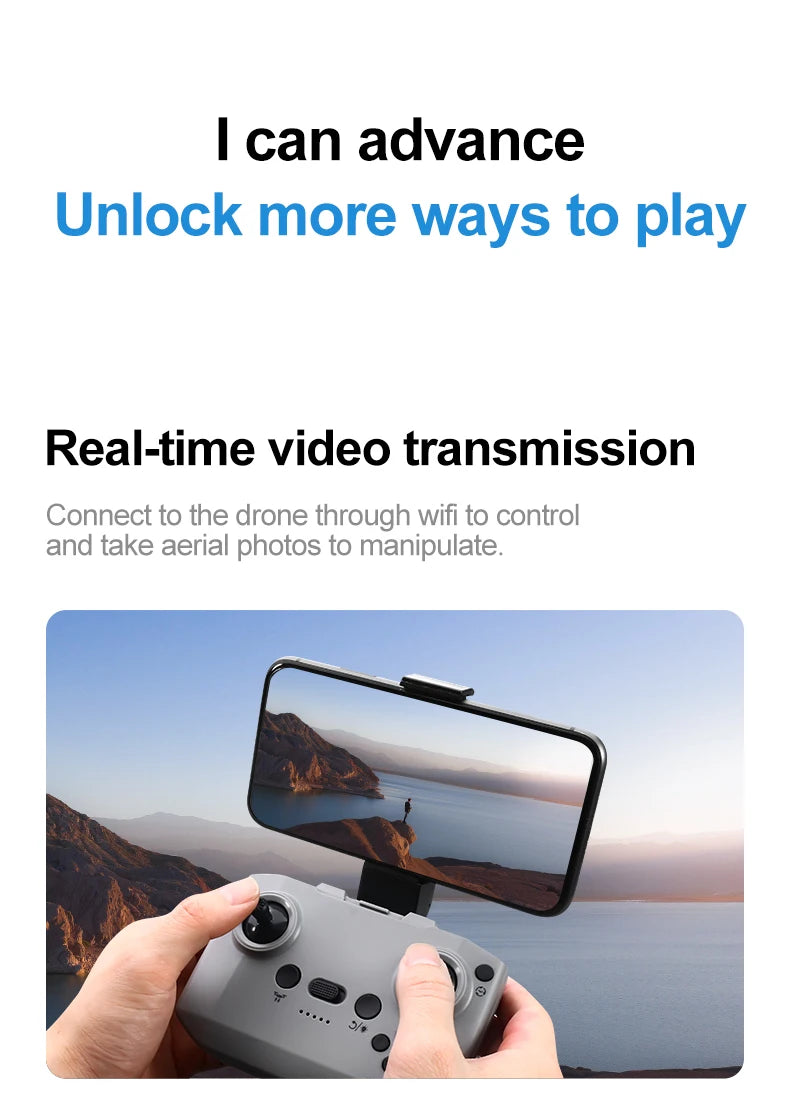 Drone GT3 8K 180 °   Cámara eléctrica ajustable flujo óptico evitación de obstáculos Drone iluminación Control remoto avión de juguete para niños