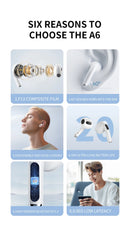 SONY A6 Pro Wireless Bluetooth Headset In-Ear Extra Bass Earbud HiFI Stereo Game Sport Earphone Headphones with Mic