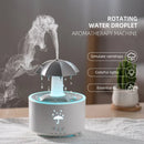 Humidificador de aire con forma de paraguas y gotas de agua, creativo, con luz de colores, difusor de aceites esenciales aromáticos y aromaterapia
