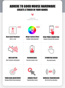 Wireless Mouse Gaming Mouse Backlight USB Compatible RGB Rechargeable Mice Silent Backlit Ergonomic Gaming Mouse for Laptop PC