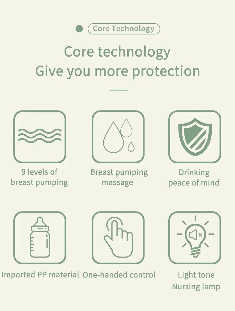 Electric Breast Pump Intelligent Integrated High Suction Breast Pump Breast Milk Postpartum Fortable Painless and Silent Breast