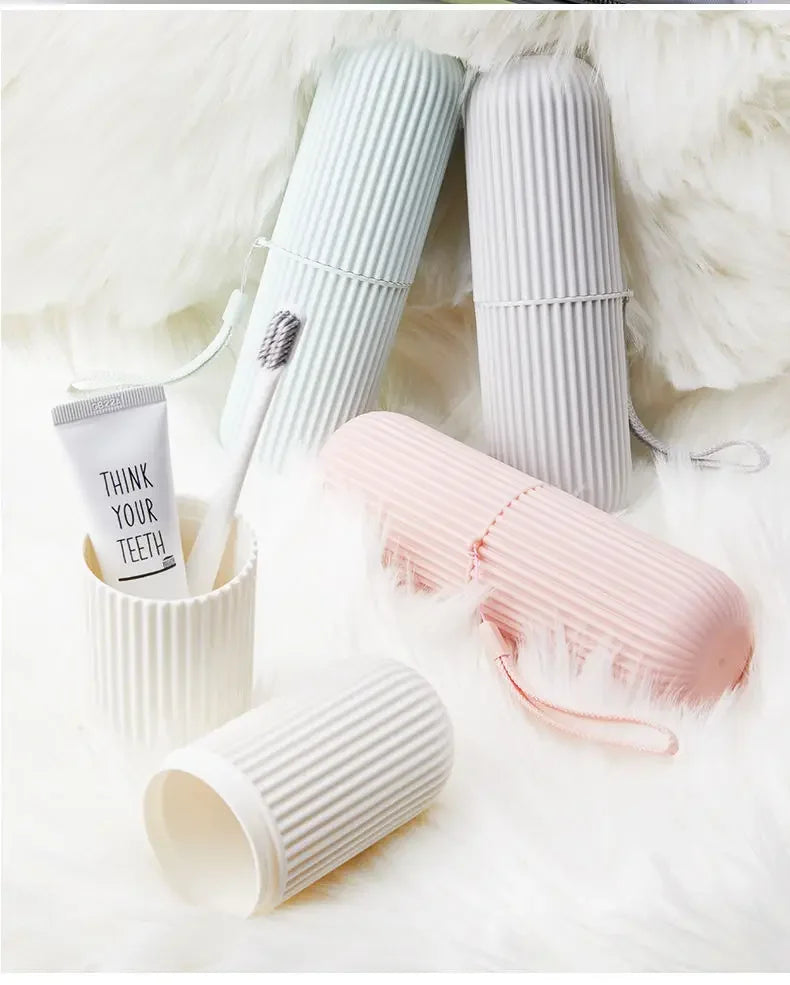 Pasta de dientes portátil, funda protectora para cepillo de dientes, caja de almacenamiento para viaje y Camping, protege la pasta de dientes de la suciedad y los daños