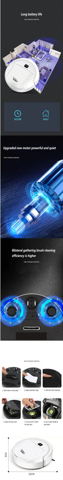 2024 New Automatic Robot Vacuum Cleaner Smart Sweeping Dry Wet Cleaning Machine Charging Intelligent Vacuum Cleaner for Home