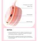 Headphones Kids Wireless Bluetooth Earphones Stereo Foldable Helmets Gaming Headsets Over-ear Headphones for Android iPhone15 14