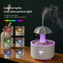 Humidificador de aire con forma de paraguas y gotas de agua, creativo, con luz de colores, difusor de aceites esenciales aromáticos y aromaterapia