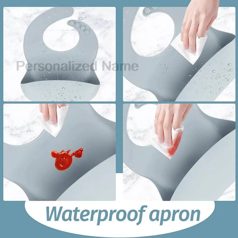 Juego de alimentación de bebé con nombre personalizado, plato de silicona para niños, tazón, taza de paja, vajilla personalizada para niños, suministros para bebés, regalo para recién nacidos