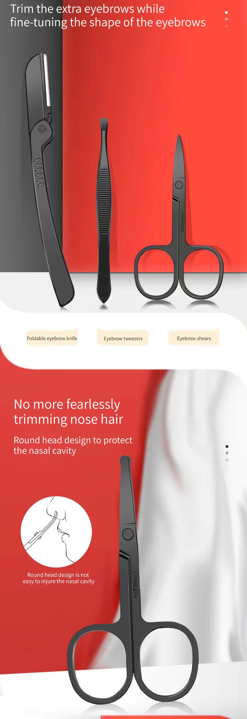 Juego de cortaúñas, herramientas de belleza prácticas, cortaúñas para manicura, cortaúñas, cuchillo para pedicura, cuchillo pelador de orejas, manicura de uñas T