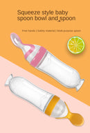 90ML Safe Newborn Baby Feeding Bottle Toddler Silicone Squeeze Feeding Spoon Milk Bottle Training Feeder Food Supplement Tools