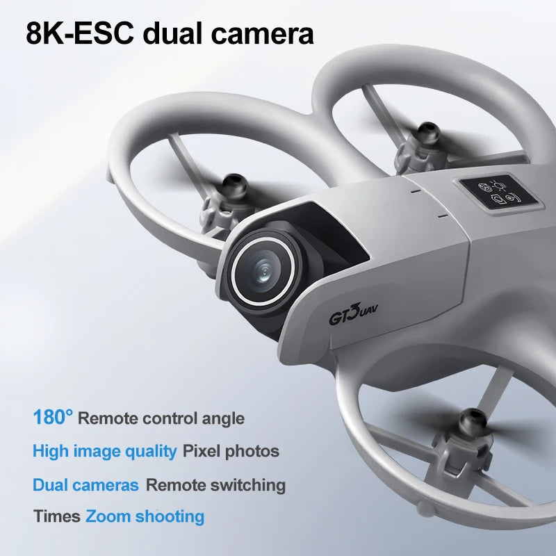 2025 GT3 RC Drone 8K 5G profesional HD fotografía aérea evitación de obstáculos Control remoto avión Cámara Dual Quadcopter juguete