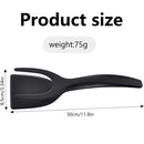 Espátula con agarre 2 en 1, abrazadera para huevos, panqueques, pescado, tostada francesa, tortilla, antiadherente, herramienta de cocina para el hogar