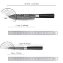 Laser Damascus Pattern Utility Kitchen Knives Scissors Sharpening Rod Set Stainless Steel Sharp Slicing Chef knife Cooking Tool