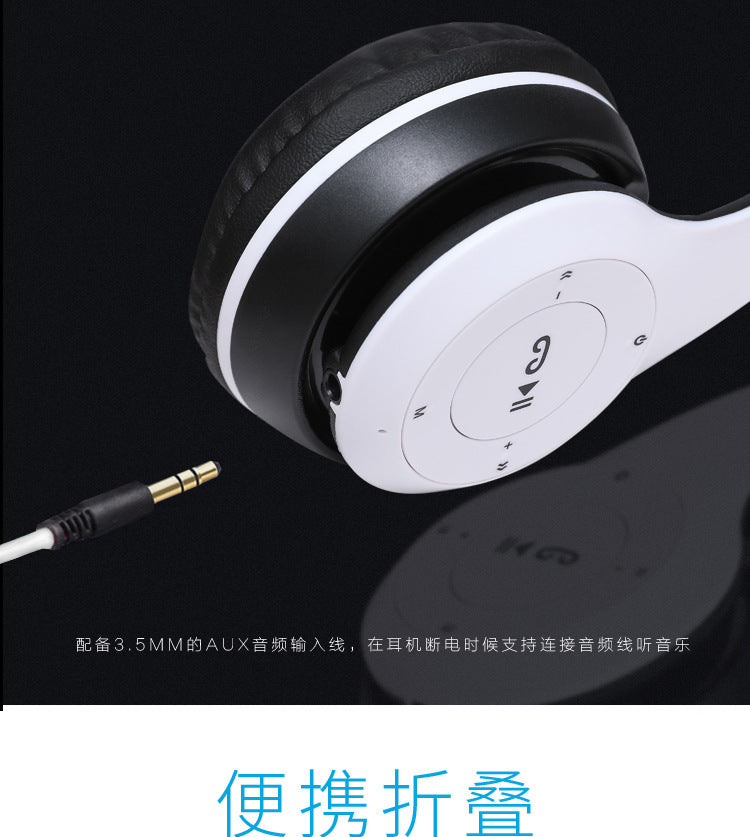Auriculares estéreo P47 5,0 auriculares Bluetooth serie plegable auriculares inalámbricos para juegos deportivos para iPhone XiaoMi