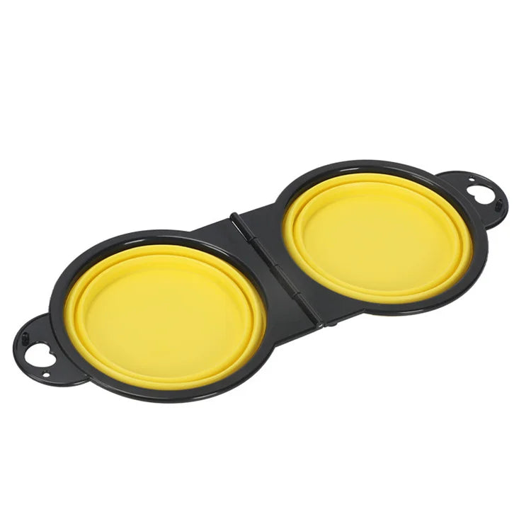 2 em 1 para cães, prato portátil de viagem para água e comida