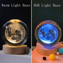 3D Crystal Ball Night Light Lamp Crystal Planet Laser Engraved Solar System Globe Astronomy Gift Birthday Glass Home Decoration