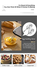 Multi functional electric mixer automatic handheld food mixer egg cream cake dough mixer convenient 7-speed egg beater mixing