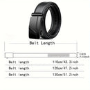 Men's High-Quality Belt 110cm 120cm 130cm Luxury Belt, Black Men's Automatic Buckle Jeans Men's Belt Suit Belt
