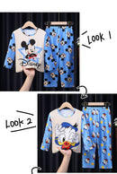 2pcs/set New Children Pyjamas Minnie Elsa Duck Cartoon Girls Sets Kid Home Wear boys and girls Travel Casual Sleepwear Suit