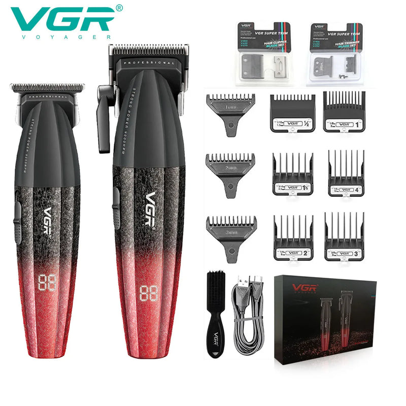 VGR Hair Trimmers Professional Clippers 9000 RPM Hair Clipper Electric Haircut Machine Rechargeable Hair Trimmer for Men V-640