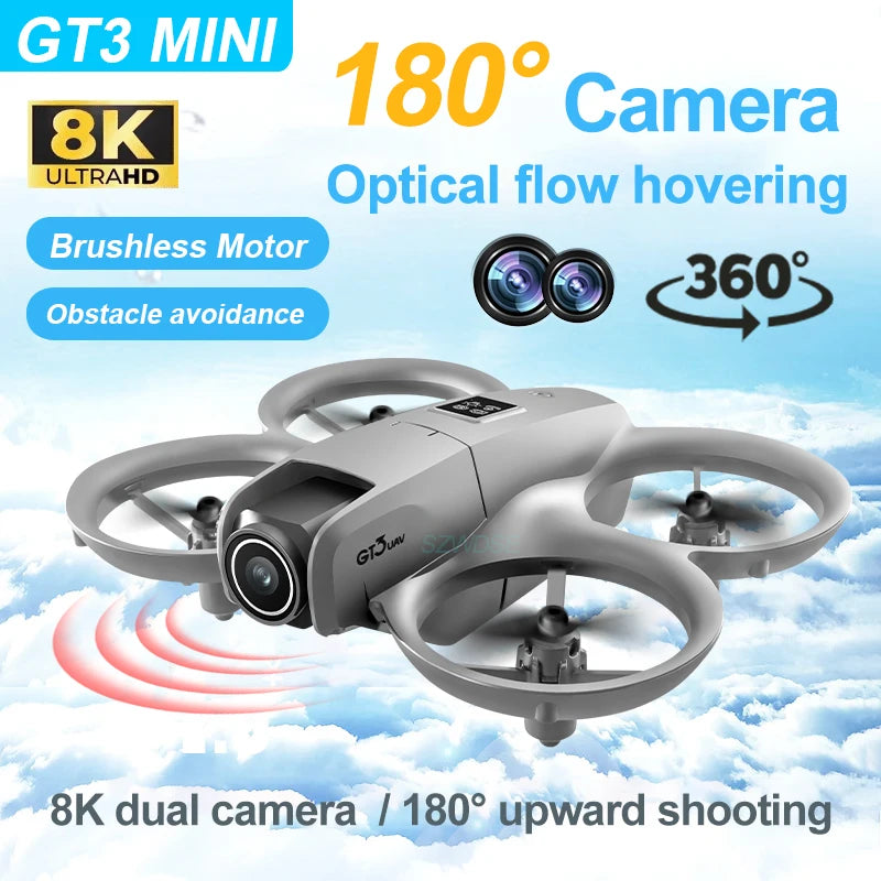 2025 GT3 RC Drone 8K 5G profesional HD fotografía aérea evitación de obstáculos Control remoto avión Cámara Dual Quadcopter juguete