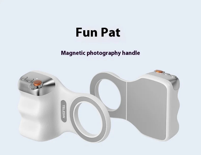 TELESIN-empuñadura magnética para cámara de teléfono, mango remoto con obturador Bluetooth para iPhone 16 15 14 HUAWEI VIVO Vlog Selfie