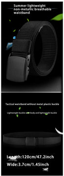 Men's Belt Outdoor Casual Canvas Belt Metal Free Training Nylon Tactical Belt With Pants Jeans Belt Sports Belts For Men Women