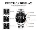 Fashion Men Stainless Steel Watch Luxury Calendar Quartz Wrist Watch Business Watches Man Clock Male Bracelet Wristwatch