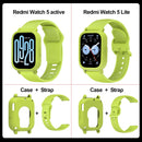 2pcs/set Stylish Band+Case For Redmi watch 5 Active Sport SmartWatch WristBand For Redmi watch 5 Lite Bracelet Band