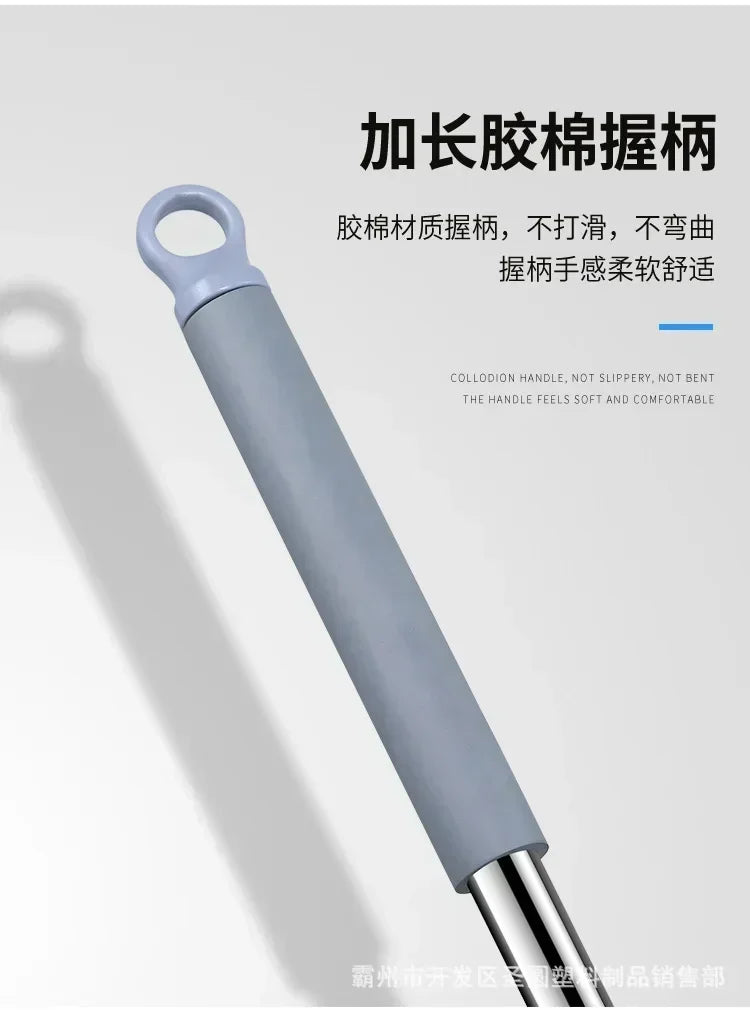 Nuevo 360 ° Fregona plana giratoria con cubo: compresión manos libres y almoha